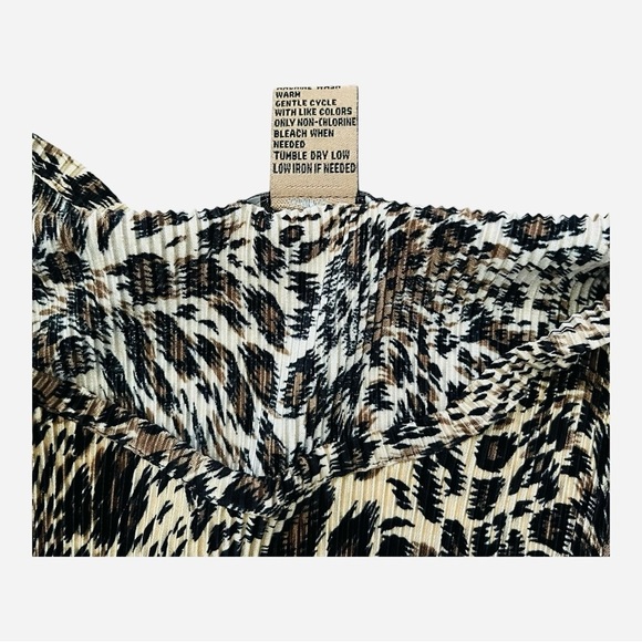 Choices casual accordion leopard print sleeveless top tank Medium brown black - Picture 11 of 11